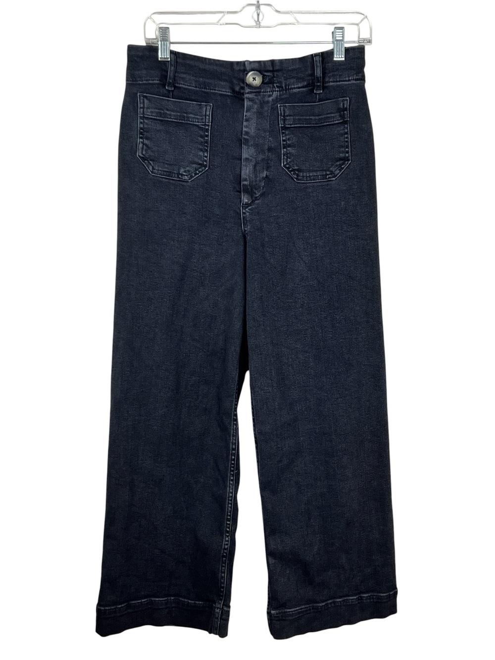 Anthropologie Pilcro The Skipper Black High Rise Wide Leg Jeans